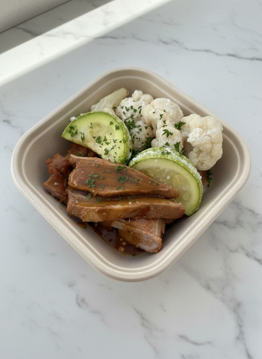 menumaster-1764609749678 Secreto con coliflor y calabacin a la gorgonzola - Imagen 1